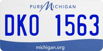 MI license plate DKO1563