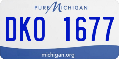 MI license plate DKO1677