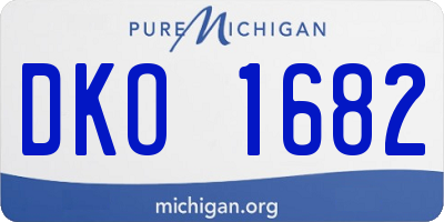 MI license plate DKO1682