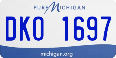 MI license plate DKO1697