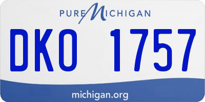 MI license plate DKO1757