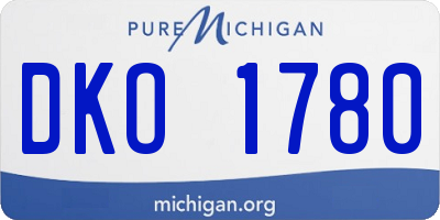 MI license plate DKO1780