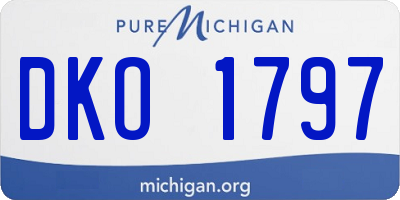 MI license plate DKO1797