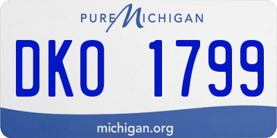 MI license plate DKO1799