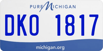 MI license plate DKO1817