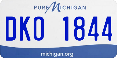 MI license plate DKO1844
