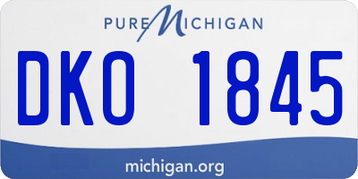 MI license plate DKO1845
