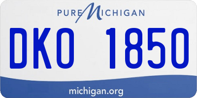 MI license plate DKO1850