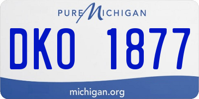 MI license plate DKO1877