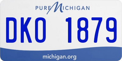 MI license plate DKO1879