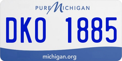 MI license plate DKO1885