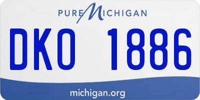 MI license plate DKO1886