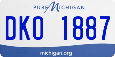 MI license plate DKO1887