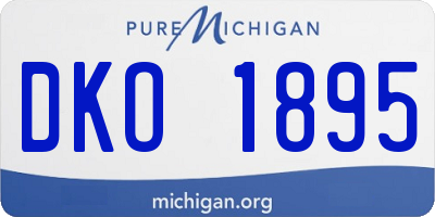 MI license plate DKO1895