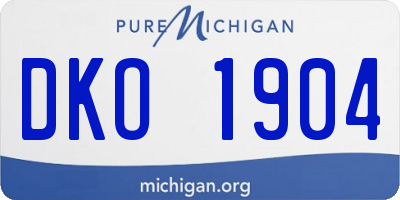 MI license plate DKO1904