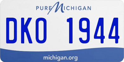 MI license plate DKO1944