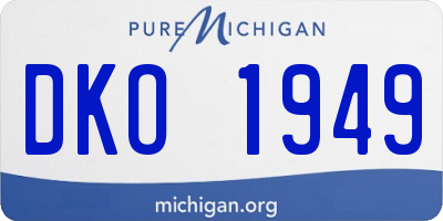 MI license plate DKO1949