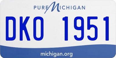 MI license plate DKO1951