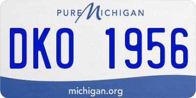 MI license plate DKO1956