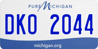 MI license plate DKO2044