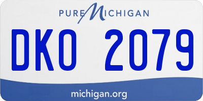 MI license plate DKO2079
