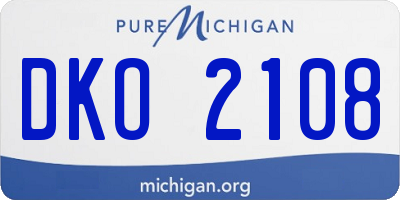 MI license plate DKO2108
