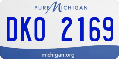 MI license plate DKO2169