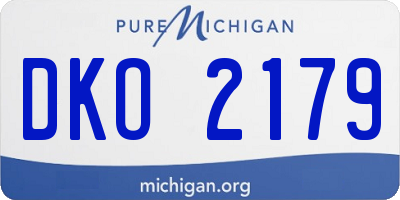 MI license plate DKO2179