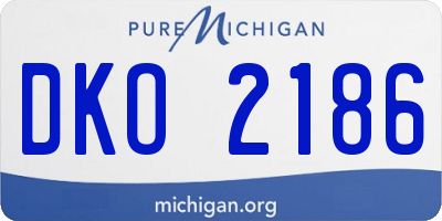 MI license plate DKO2186