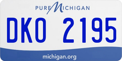 MI license plate DKO2195