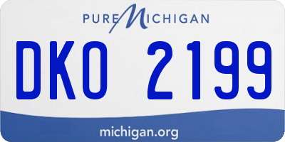 MI license plate DKO2199