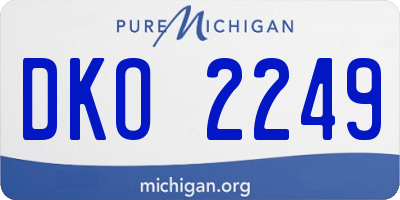 MI license plate DKO2249