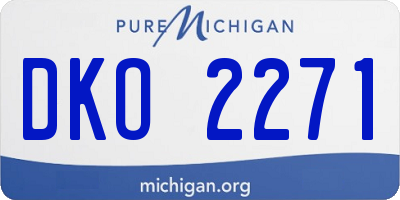 MI license plate DKO2271