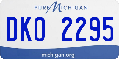MI license plate DKO2295