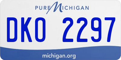 MI license plate DKO2297