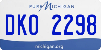 MI license plate DKO2298