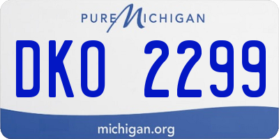 MI license plate DKO2299