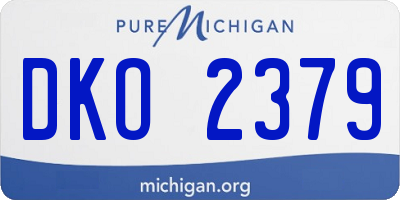 MI license plate DKO2379