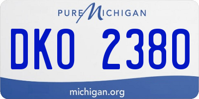MI license plate DKO2380