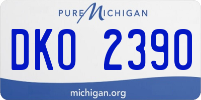 MI license plate DKO2390