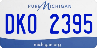 MI license plate DKO2395