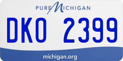 MI license plate DKO2399