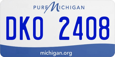 MI license plate DKO2408