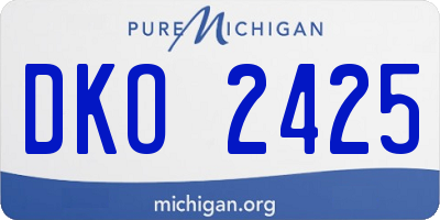MI license plate DKO2425