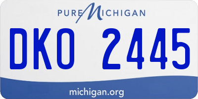 MI license plate DKO2445