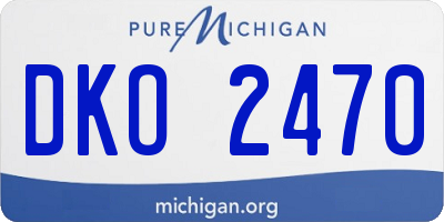 MI license plate DKO2470