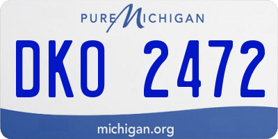 MI license plate DKO2472