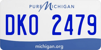 MI license plate DKO2479