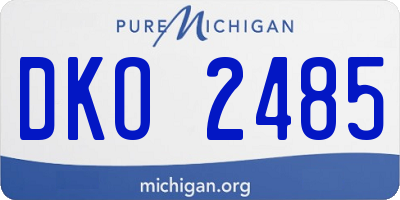 MI license plate DKO2485