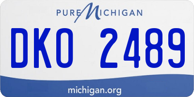MI license plate DKO2489